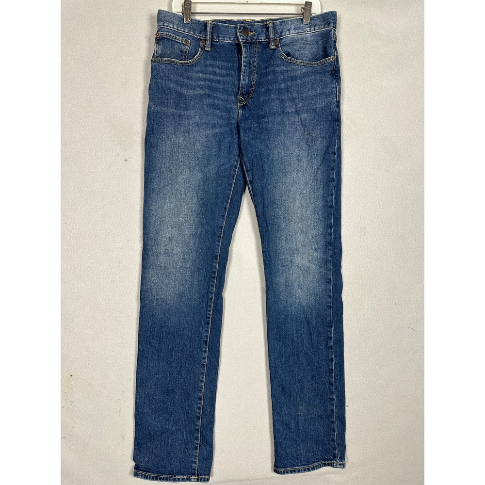 Gap Jeans Mens 32X34 Straight Blue Distressed Denim Stretch Casual 5-Pocket EUC